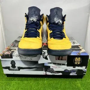 Air Jordan 5 Retro SP Michigan 2019 - Size 9/10 CQ9541-704 - Used - Mens Sneaker Jordan | Shoes | Air Jordan 5 Retro Sp Michigan 29 Size 910  main image 3